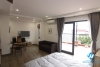 Beautiful studio on high floor with a very  big balcony for rent in Ba Dinh